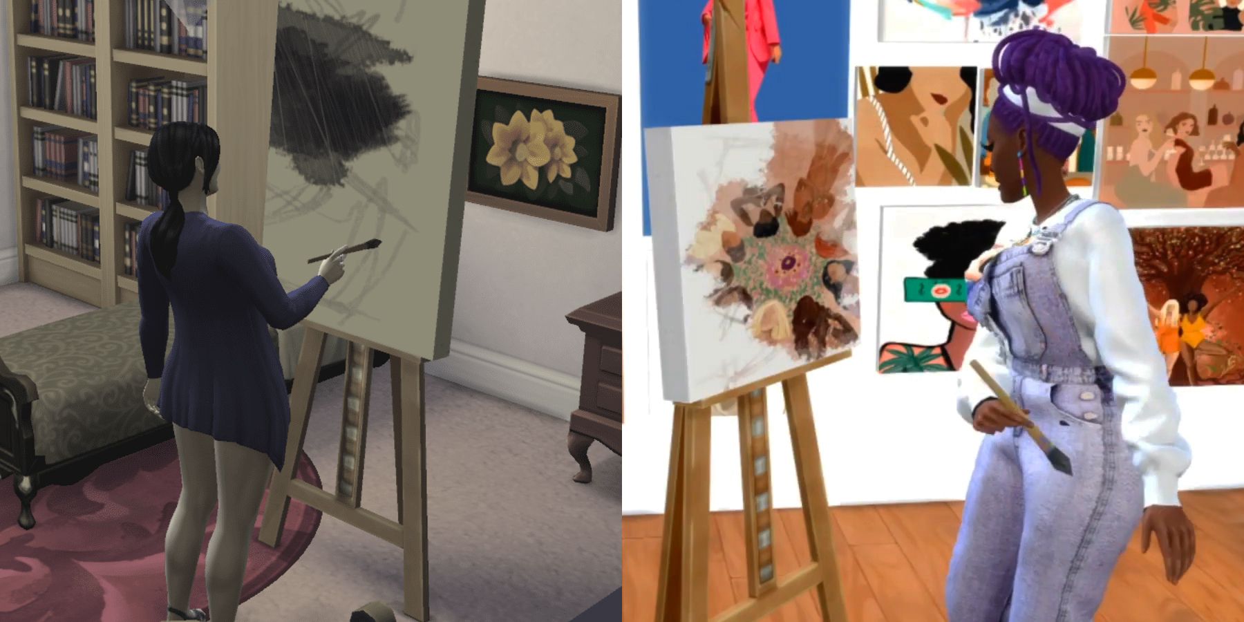 sims painting in the sims 4