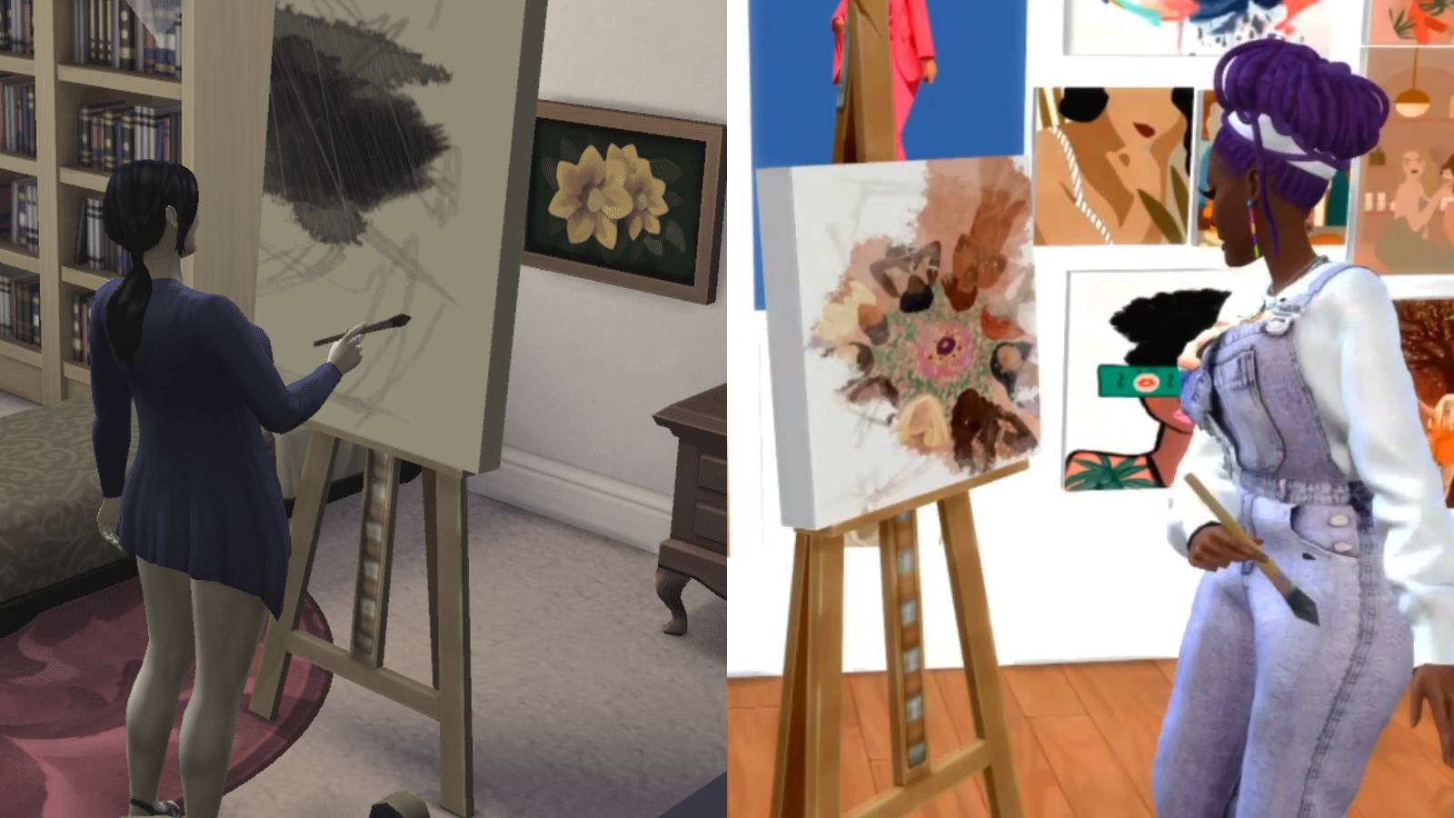 sims painting in the sims 4