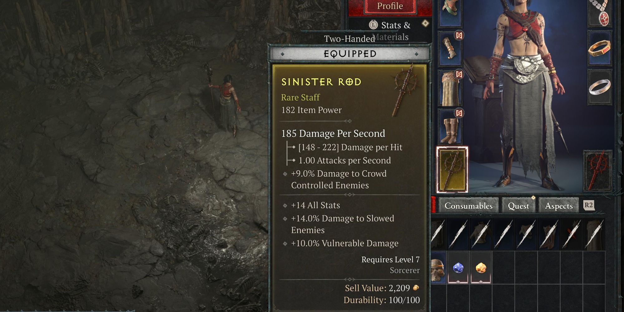 The Sinister Rod in Diablo 4