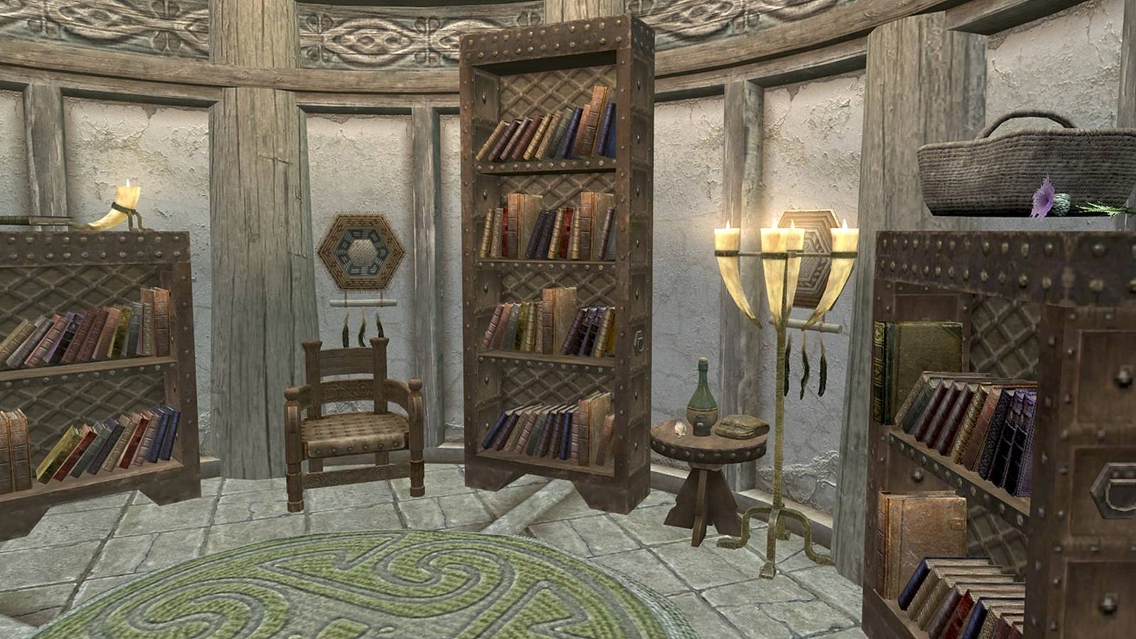 skyrim bookcase library