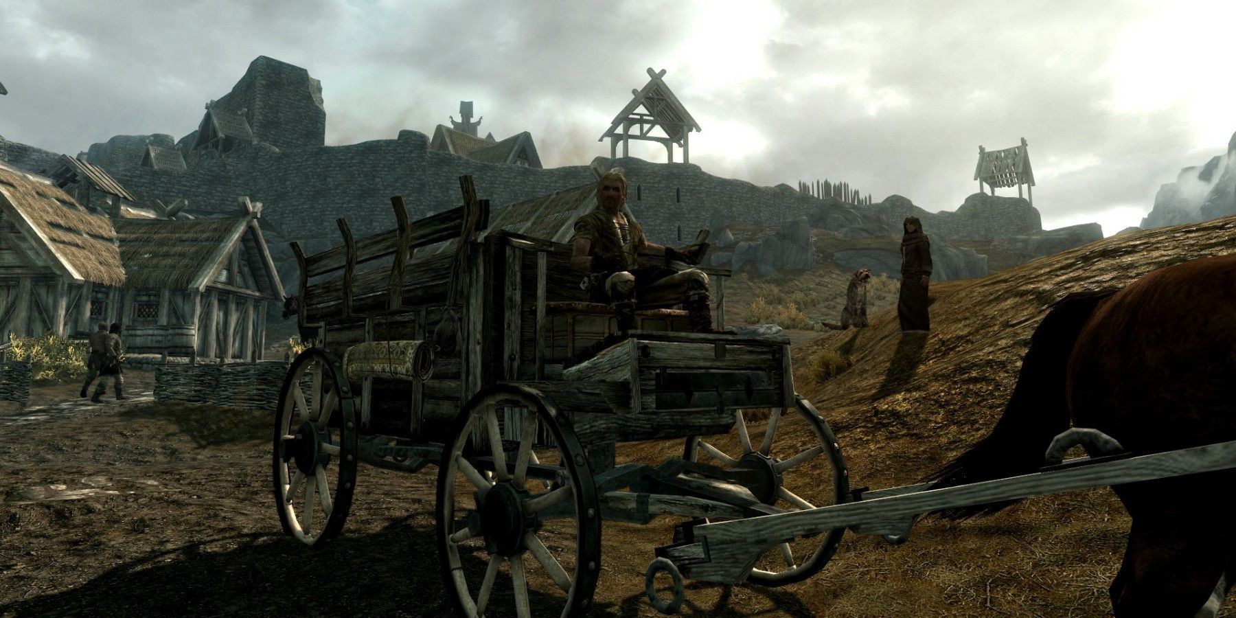 skyrim new game carriage bug