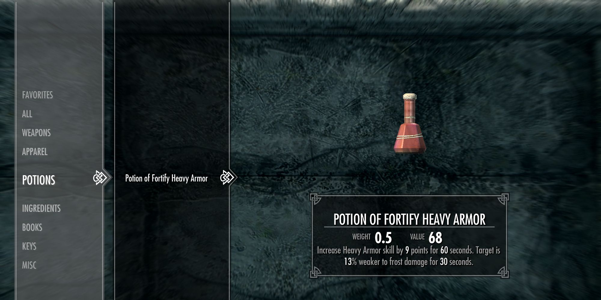 Skyrim: How To Make A Fortify Heavy Armor Potion