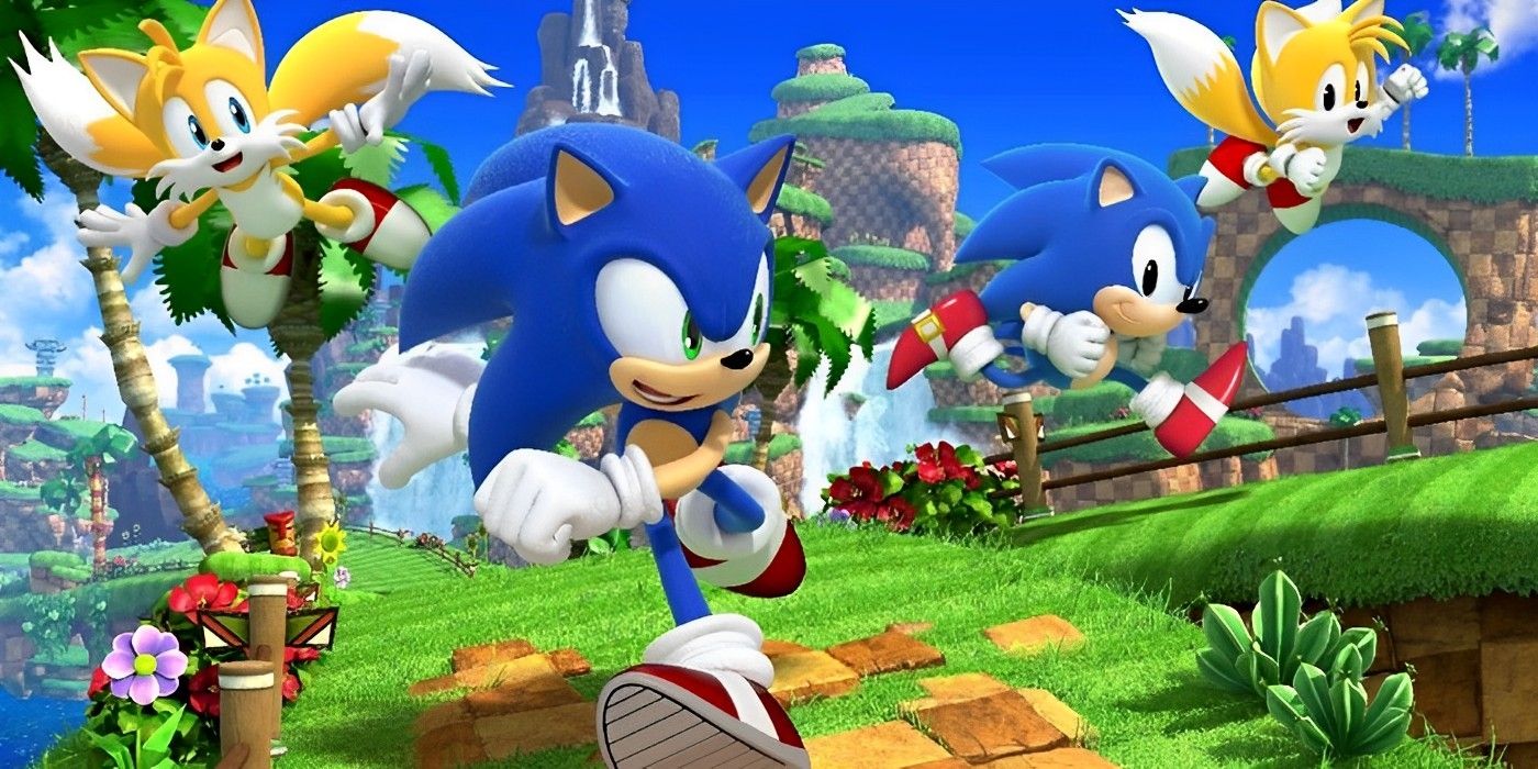 Modern and Classic Sonic side by side
