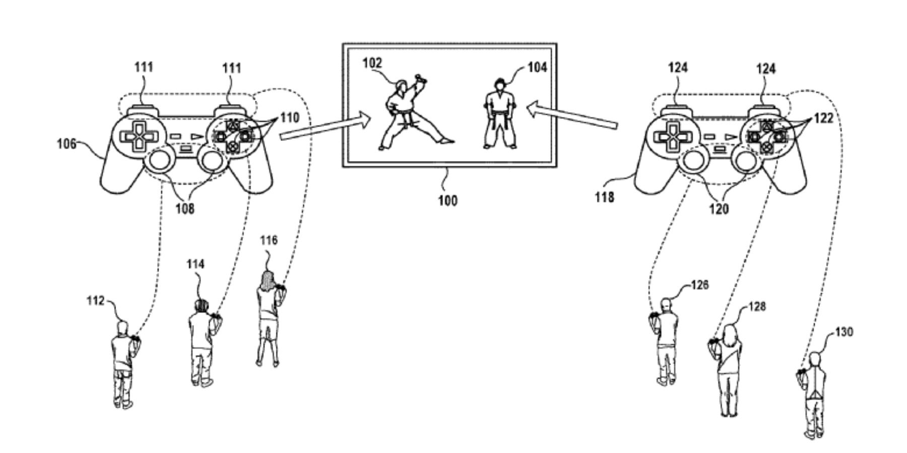 sony shared controller patent illustration and example