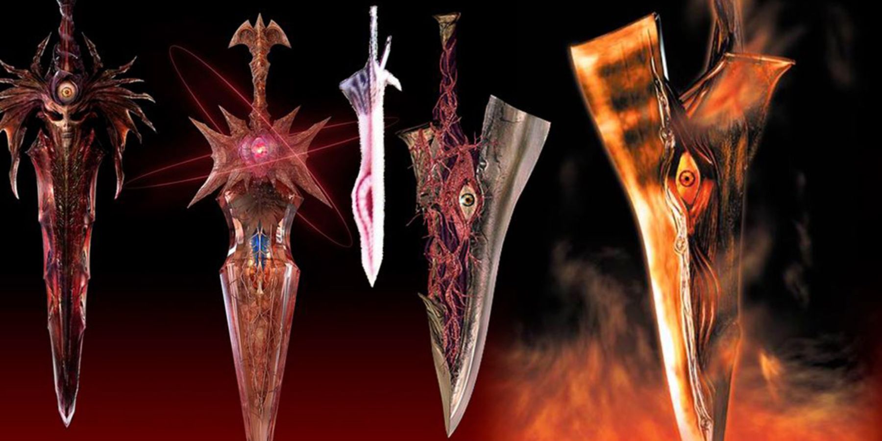 Various versions of Soul Edge