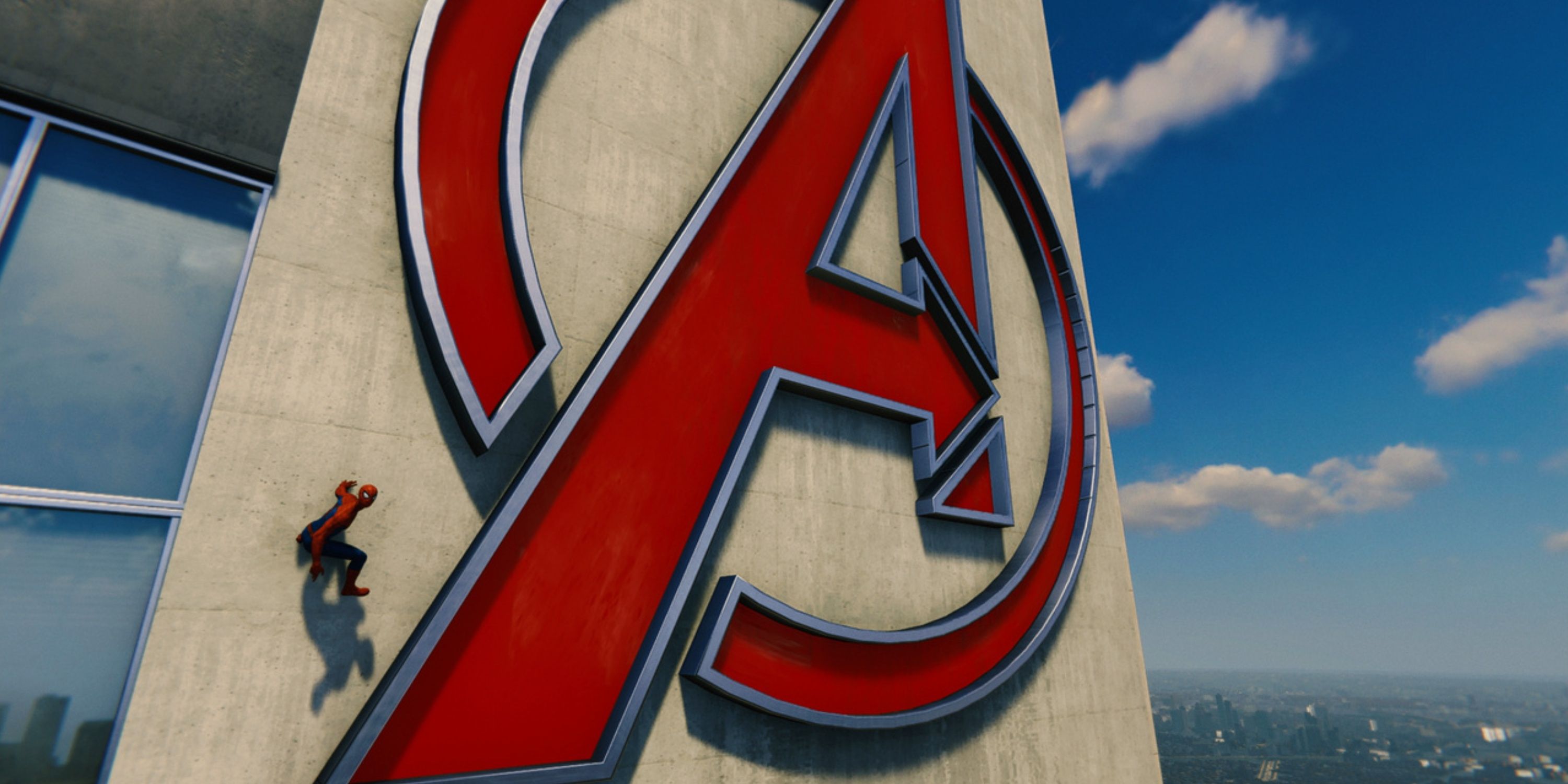 spider-man climbing avengers tower