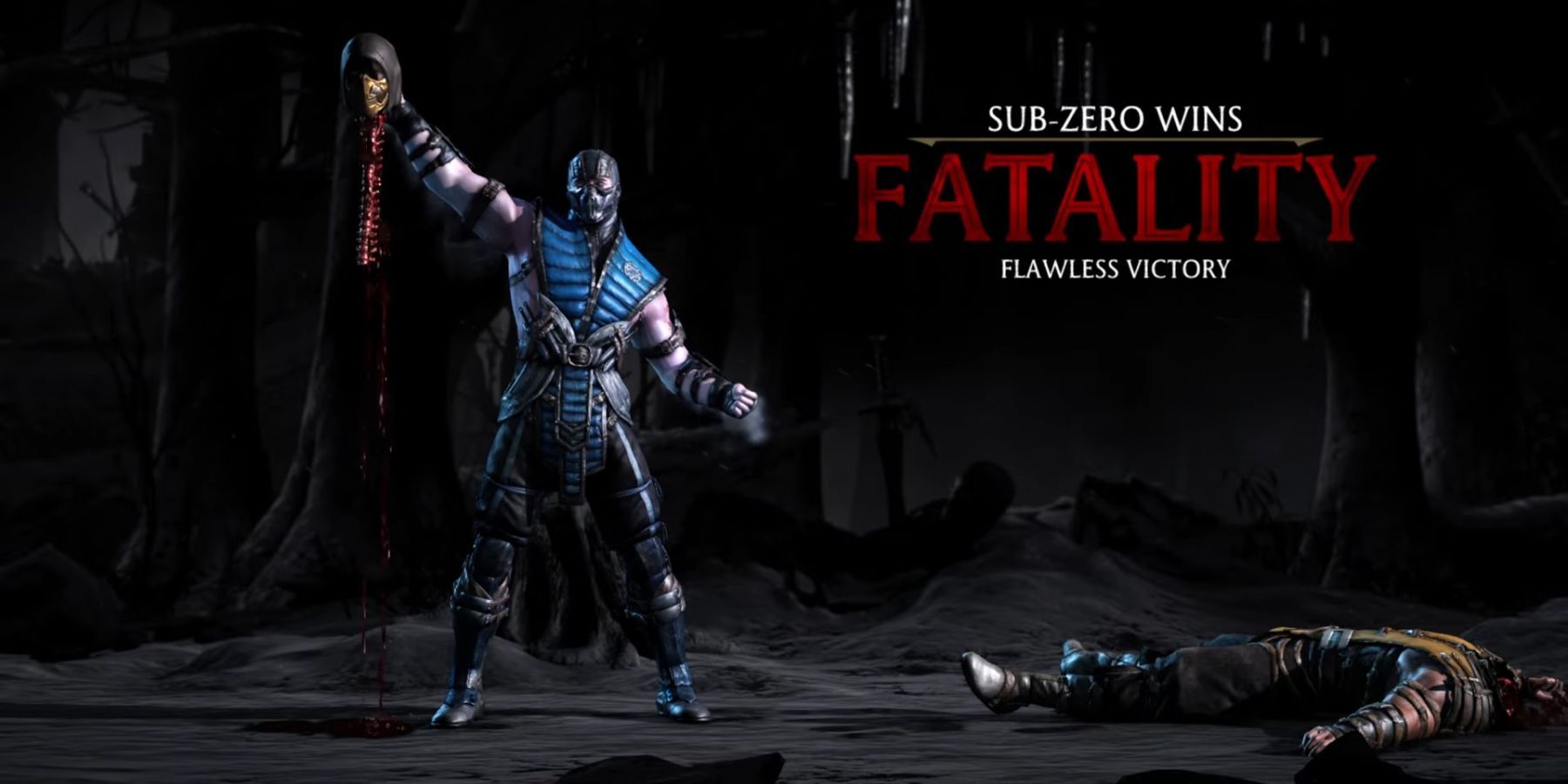 Sub-Zero executing his Spine Rip Fatality