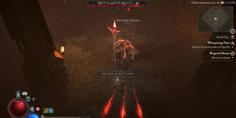 The Spiritcaller of Squalls attacking in Diablo 4