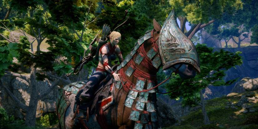 Spoils of the Qunari DLC Outfit and horse from Dragon Age Inquistion