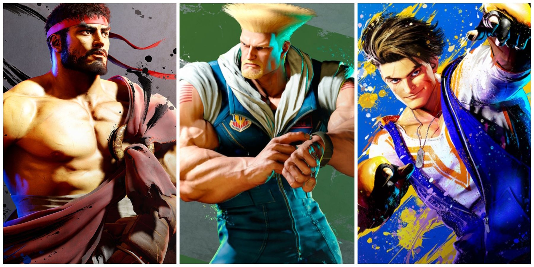 Street Fighter 6 Standard Characters Ryu Guile Luke