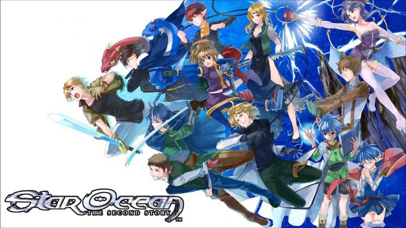 star ocean the second story key art with all characters