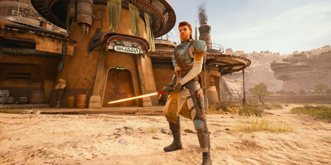 Un jugador de Star Wars Jedi: Survivor desbloquea un logro al quedar atrapado en un agujero.