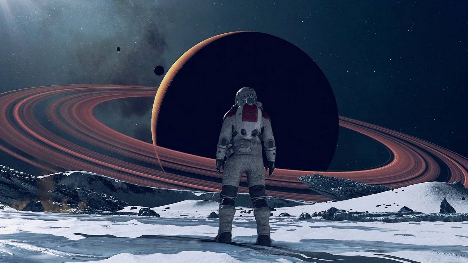 starfield ringed planet