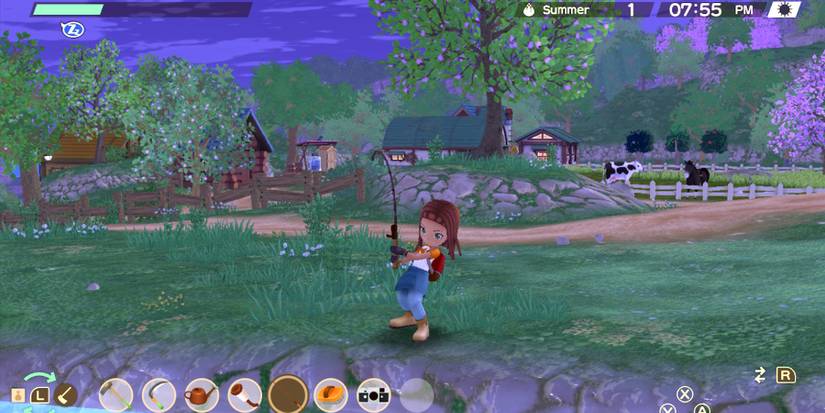 story of seasons wonderful life switch fishing cow horse