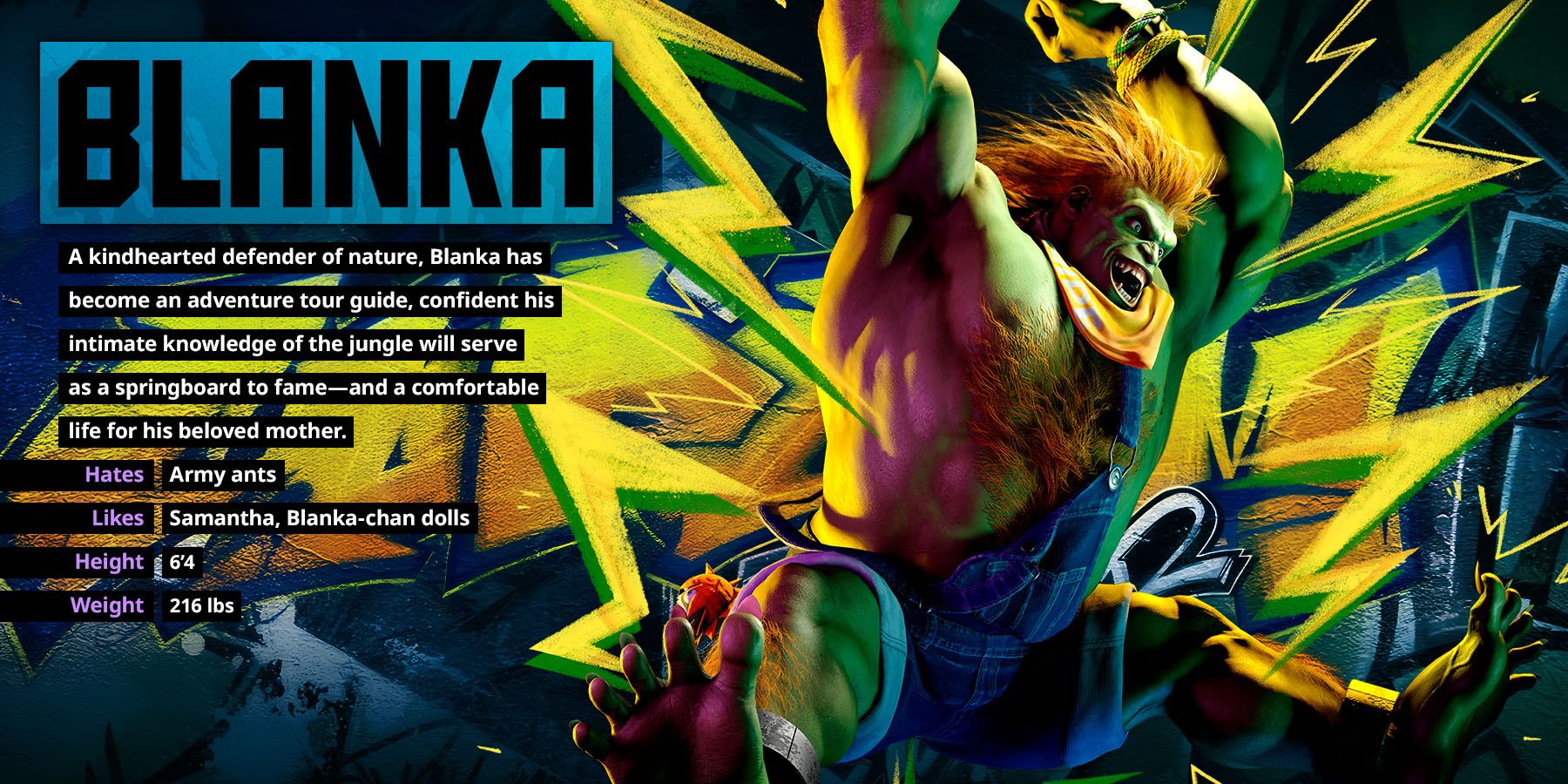 Blanka will appear as Blanka-Chan in his Street Fighter 6 stage if