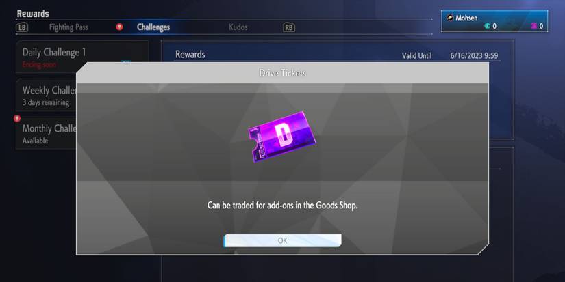 image showing a drive ticket in street fighter 6.