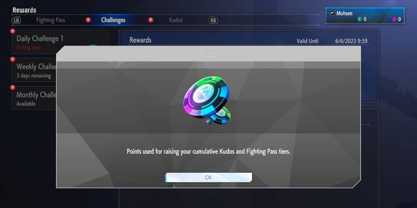 image showing kudos in street fighter 6.