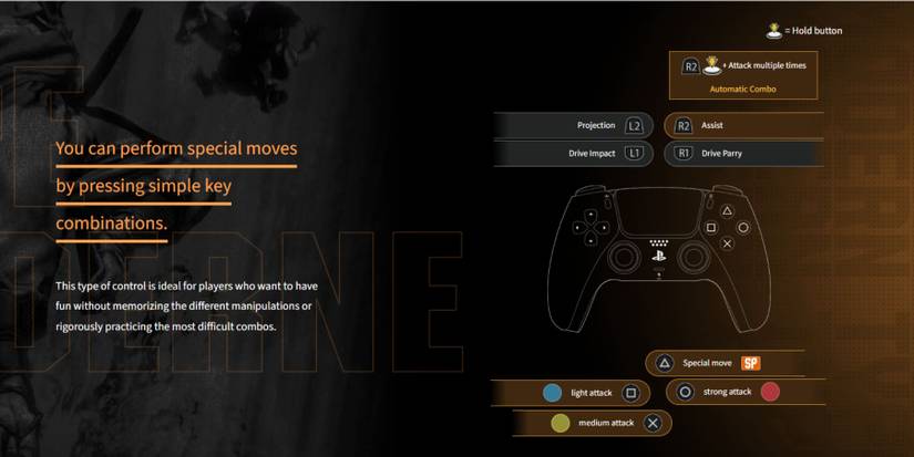 image showing how the modern control type in street fighter 6 works.