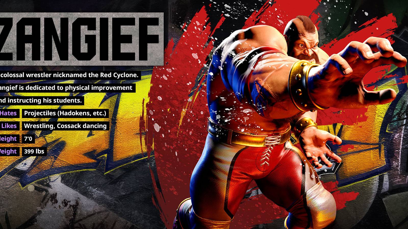 Zangief Street Fighter 6 profile