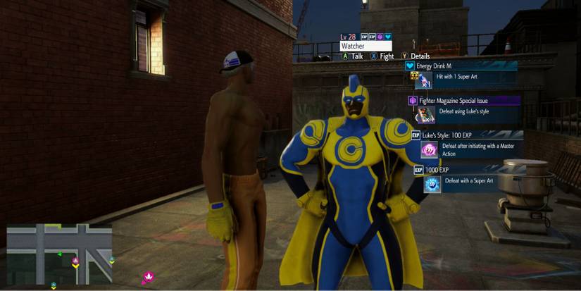 image showing a special enemy, the watcher, in street fighter 6.