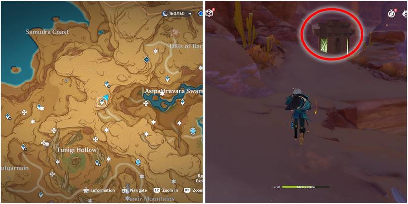 sumeru shrine of depth 10 location in genshin impact