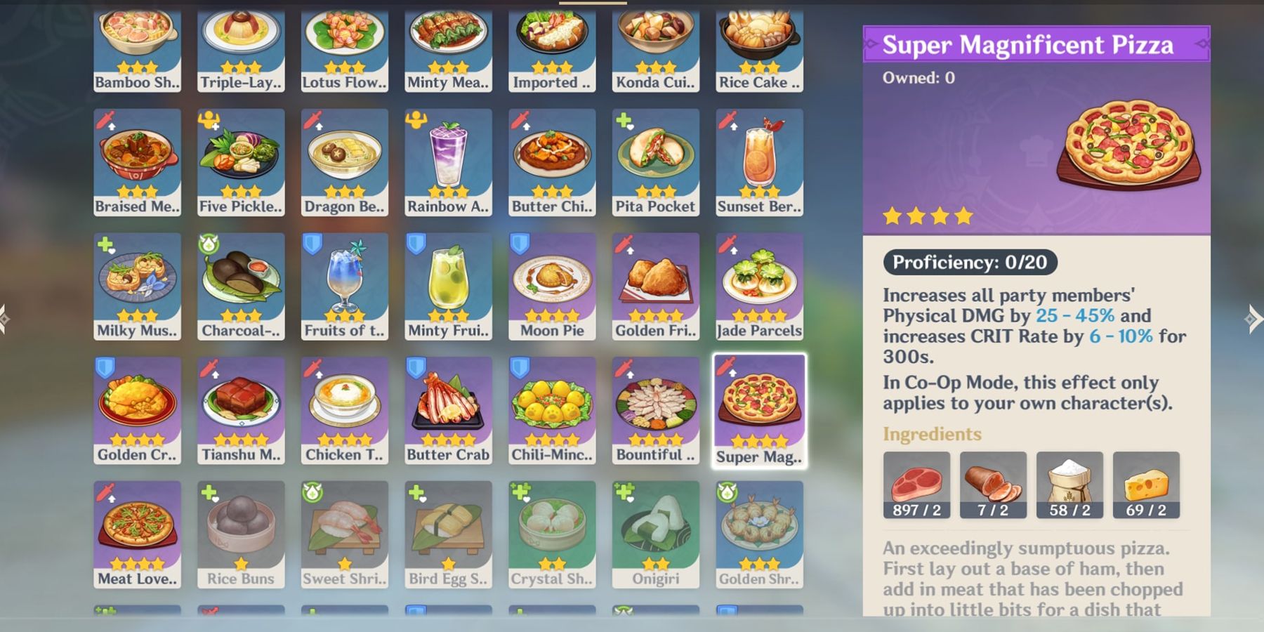 Genshin Impact How To Unlock Every 4Star Food Recipe