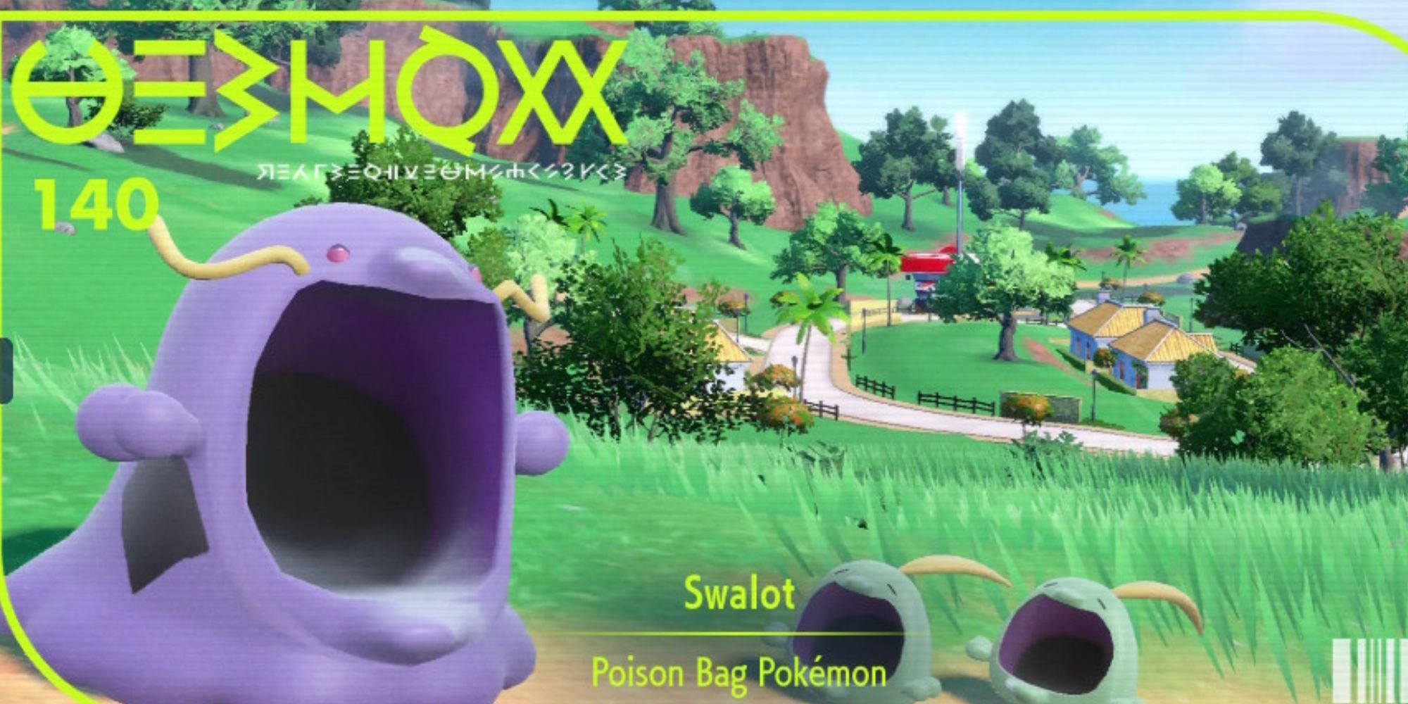 The pokedex cover image for Swalot in Pokemon Scarlet & Violet