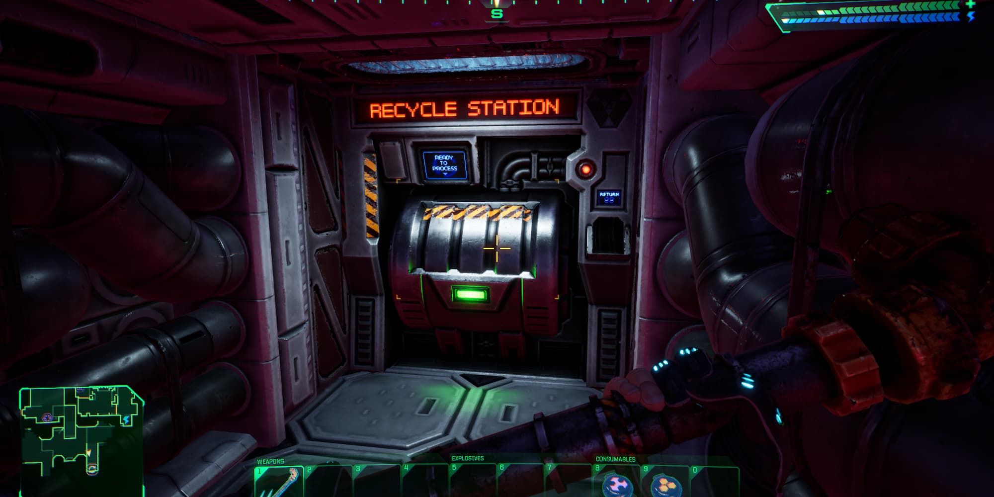 A Recycle Station in System Shock (2023)