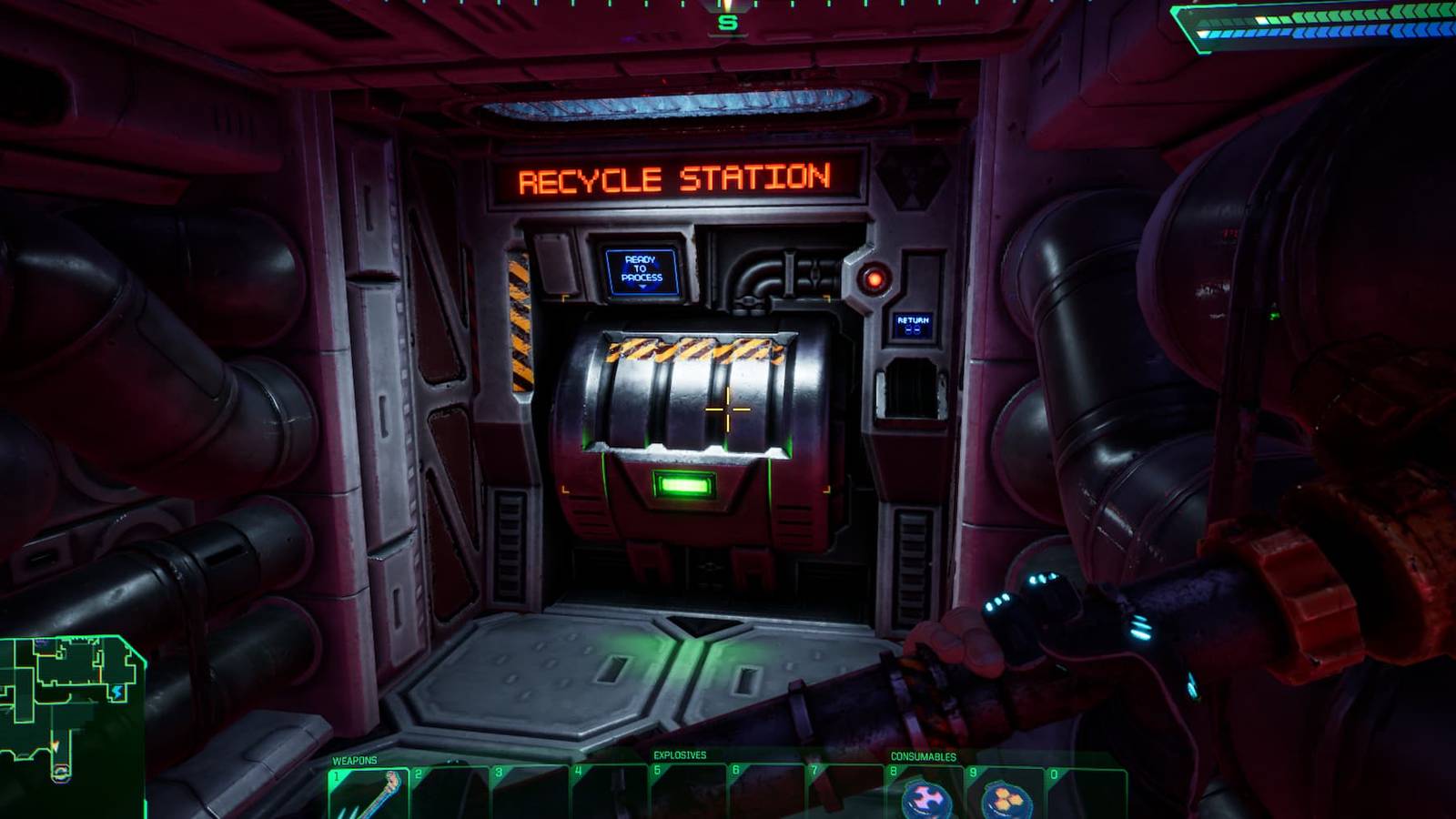 A Recycle Station in System Shock (2023)