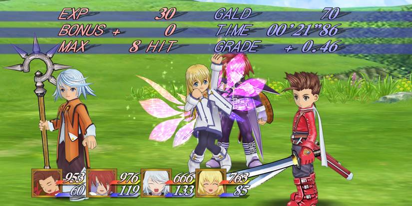 Tales of Symphonia victory screen