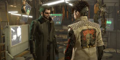 Talking to an NPC in Deus Ex Mankind Divided