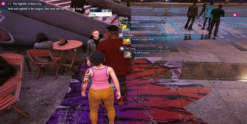 Talking to an NPC in Street Fighter 6