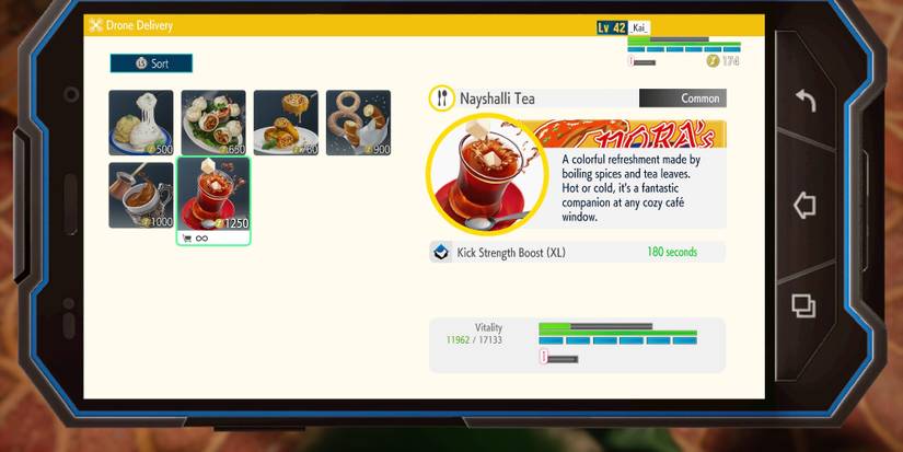 nayshalli tea in the delivery app