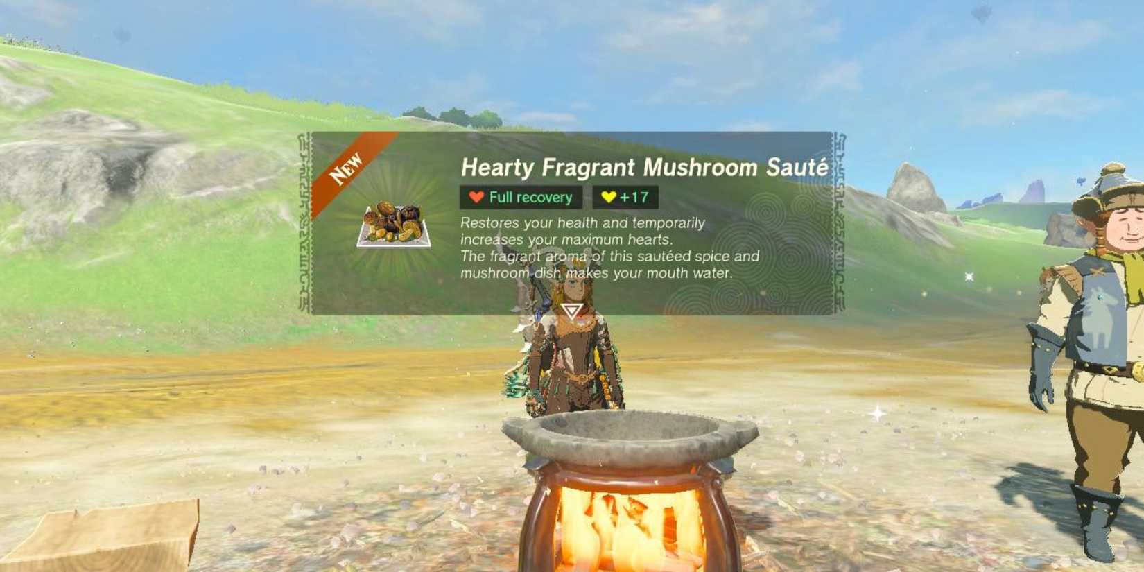 Tears of the Kingdom Hearty Fragrant Mushroom Saute