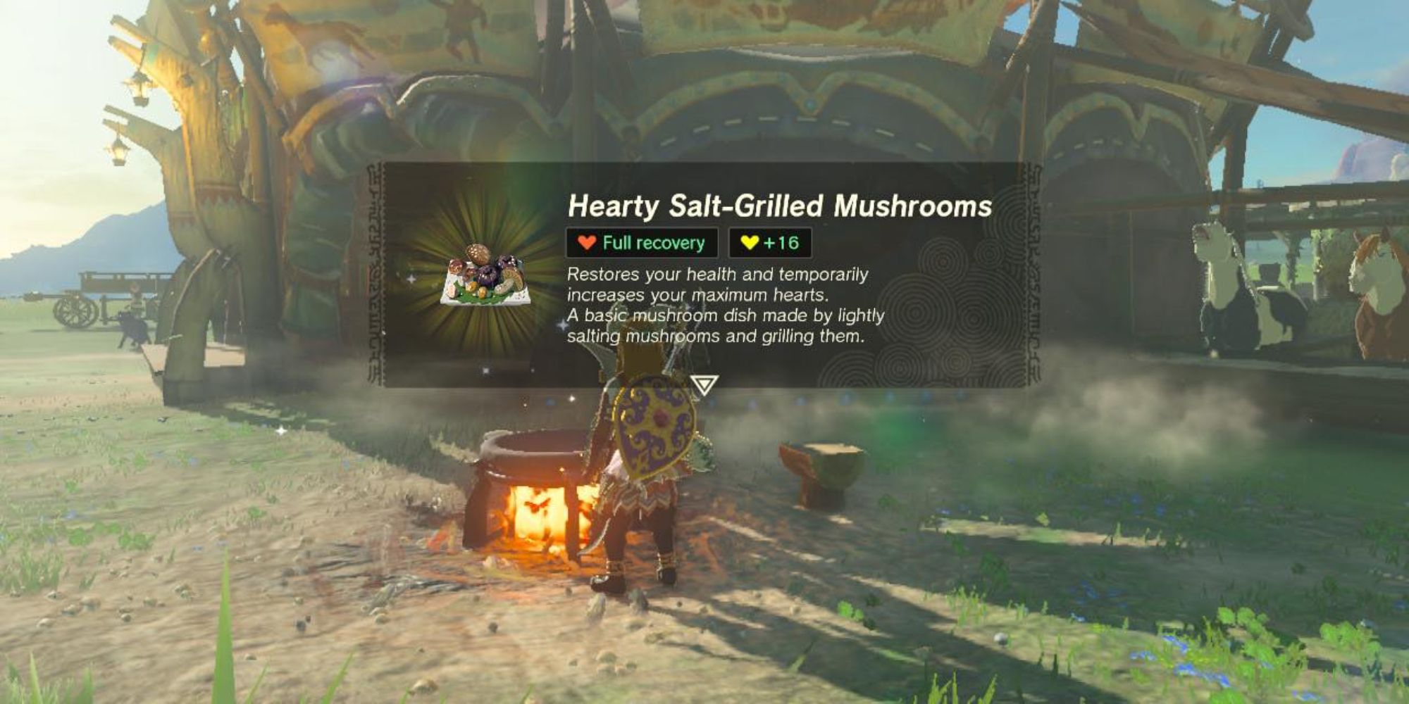 Tears of the Kingdom Hearty Salt-Grilled Mushrooms