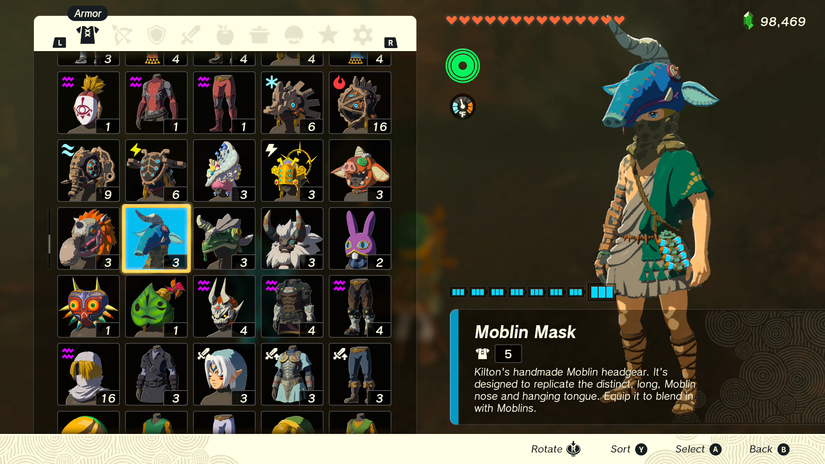 zelda tears of the kingdom moblin mask