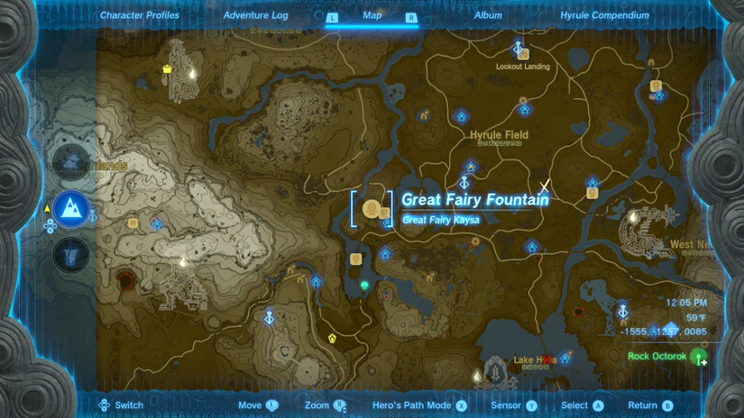 zelda tears of the kingdom serenade to kaysa location