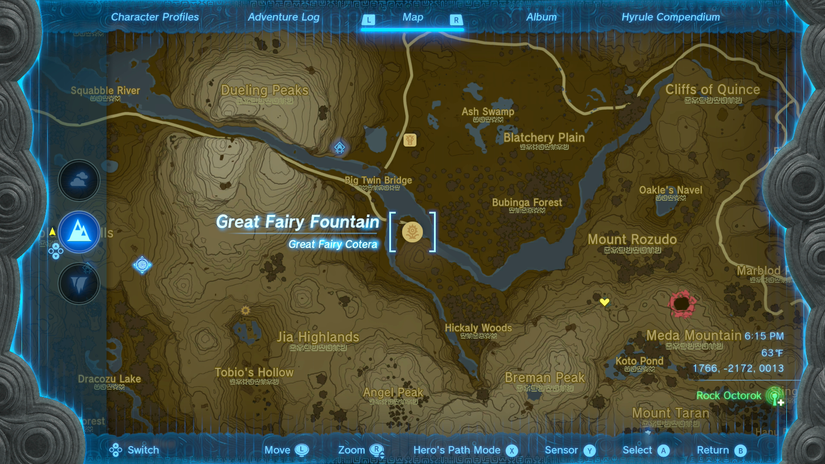 zelda tears of the kingdom serenade to cotera location