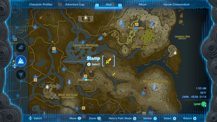 zelda tears of the kingdom lynel location
