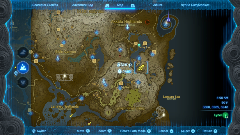 zelda tears of the kingdom lynel location