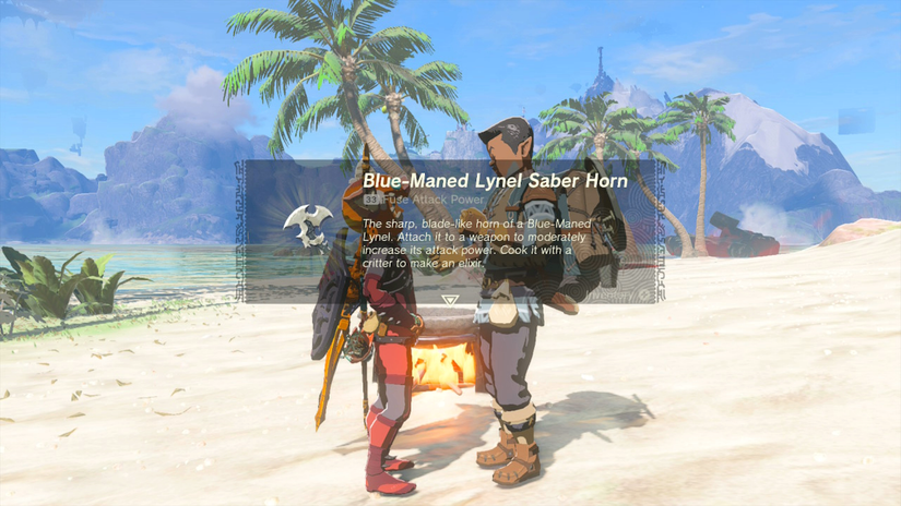 zelda tears of the kingdom marari-in shrine seeking the pirate hideout blue-maned lynel saber horn