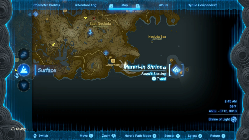 zelda tears of the kingdom marari-in shrine seeking the pirate hideout location