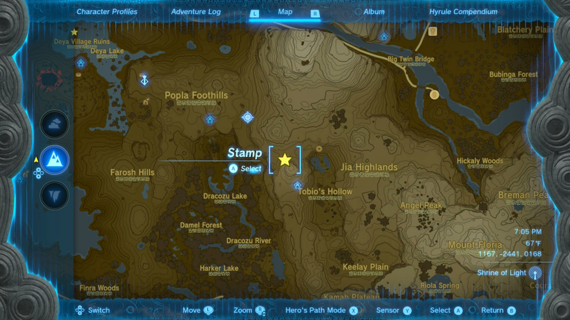 zelda tears of the kingdom utojis shrine legend of the soaring spear location