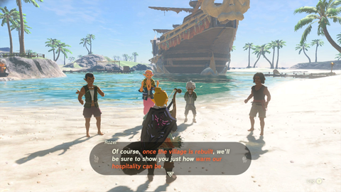 zelda tears of the kingdom lurelin village pirates ruffian-infested village