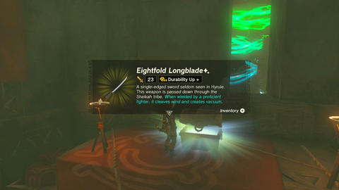 zelda tears of the kingdom suariwak shrine yiga clan exam eightfold longblade