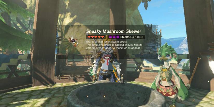 Tears of the Kingdom Sneaky Mushroom Skewer