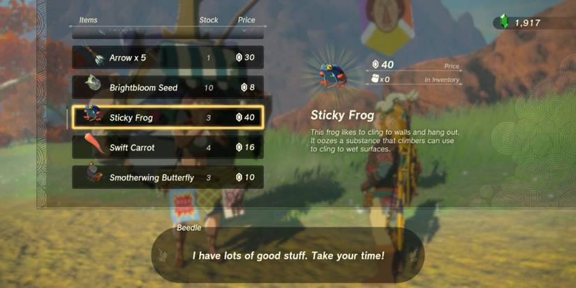 Tears of the Kingdom Sticky Frog