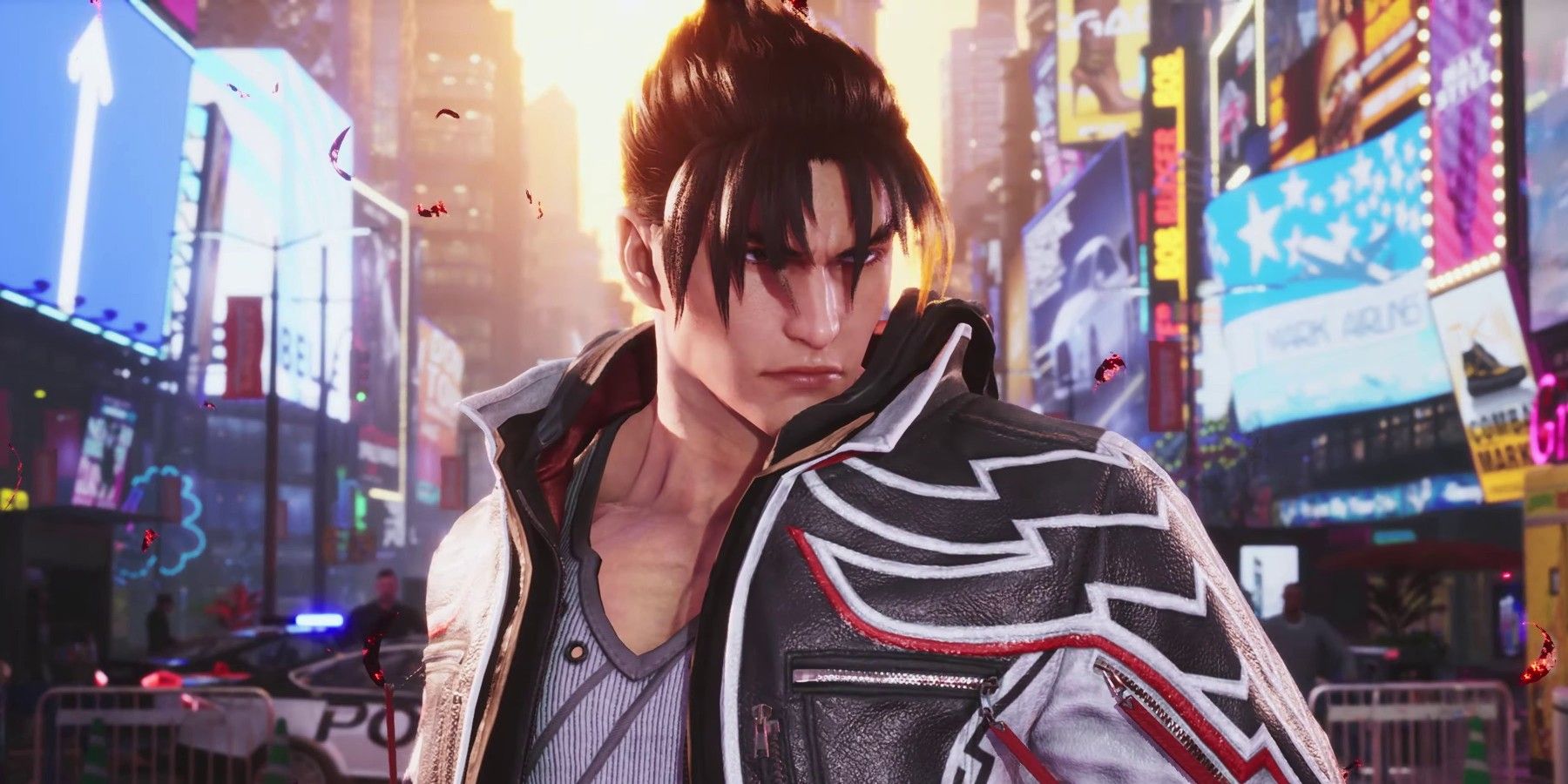 Close-up screenshot of Jin Kazama in Tekken 8