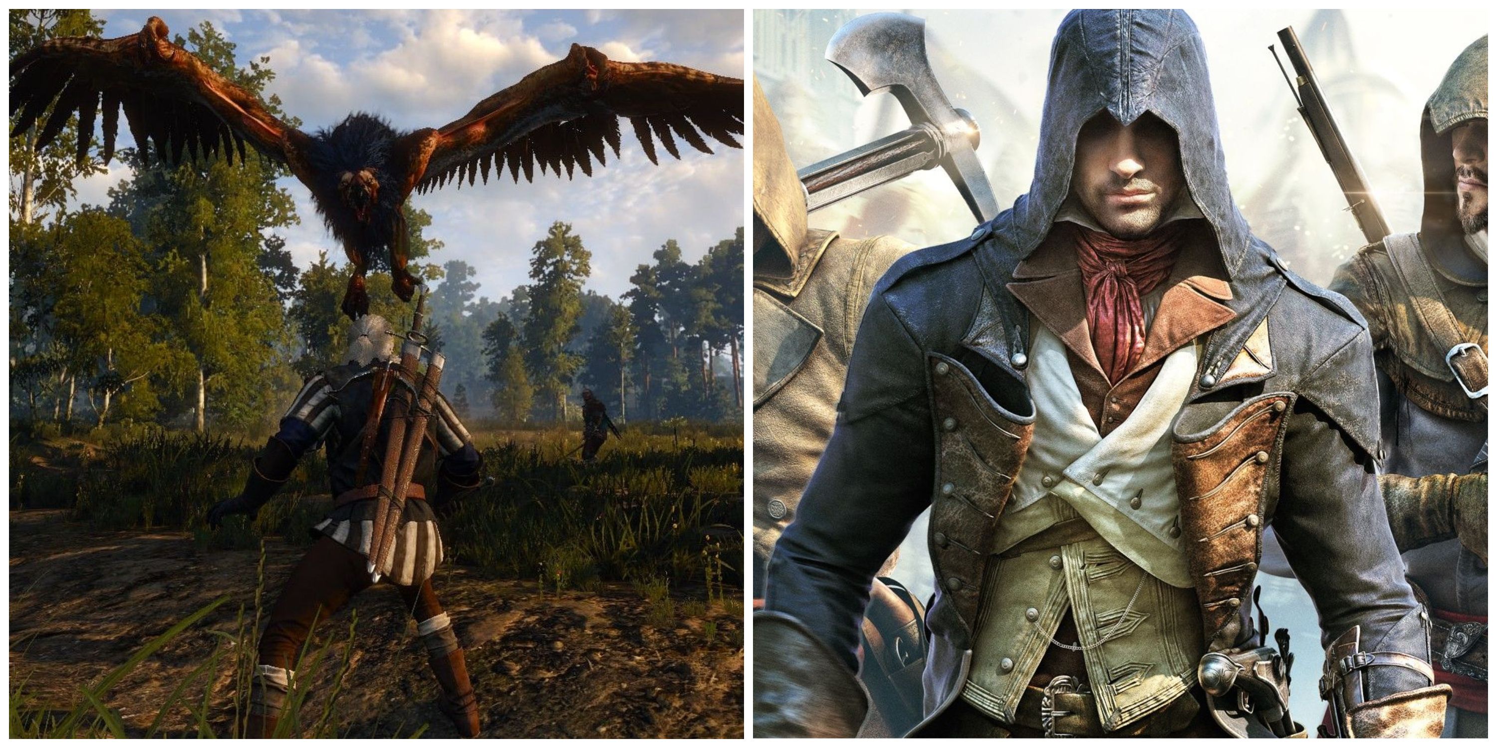 the witcher 3 wild hunt, assassin's creed unity
