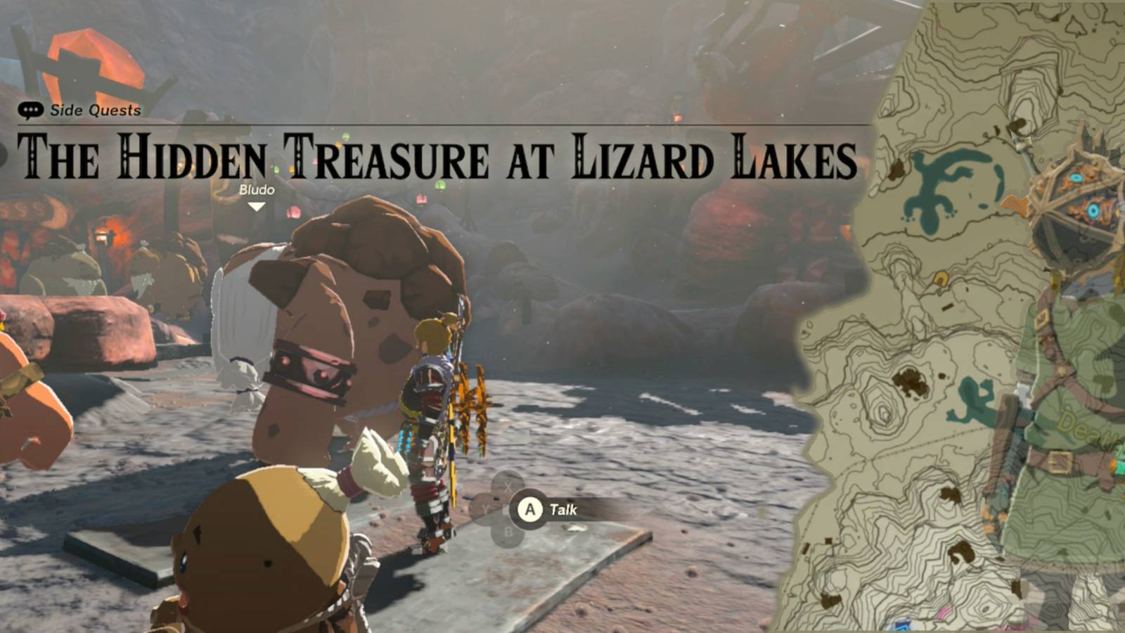 zelda tears of the kingdom the hidden treasure at lizard lakes